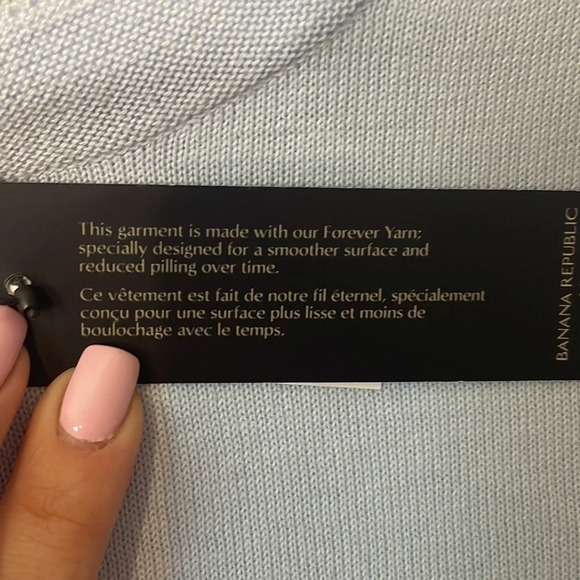 NWT Banana Republic Factory Forever Sweater in light blue size XS - Picture 5 of 6